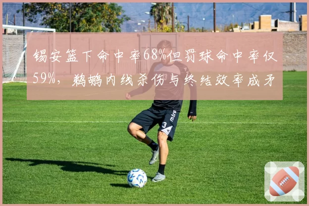 锡安篮下命中率68%但罚球命中率仅59%，鹈鹕内线杀伤与终结效率成矛盾体